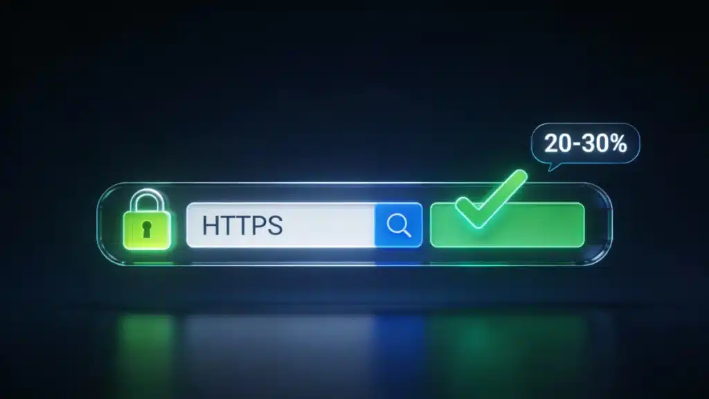 URL structure comparison showing messy dynamic URLs with parameters versus clean SEO-friendly URLs with hyphens and keywords