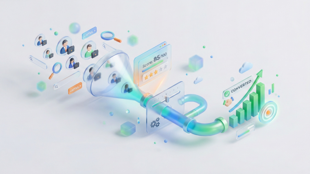 B2B lead scoring framework focused on intent and context rather than volume metrics