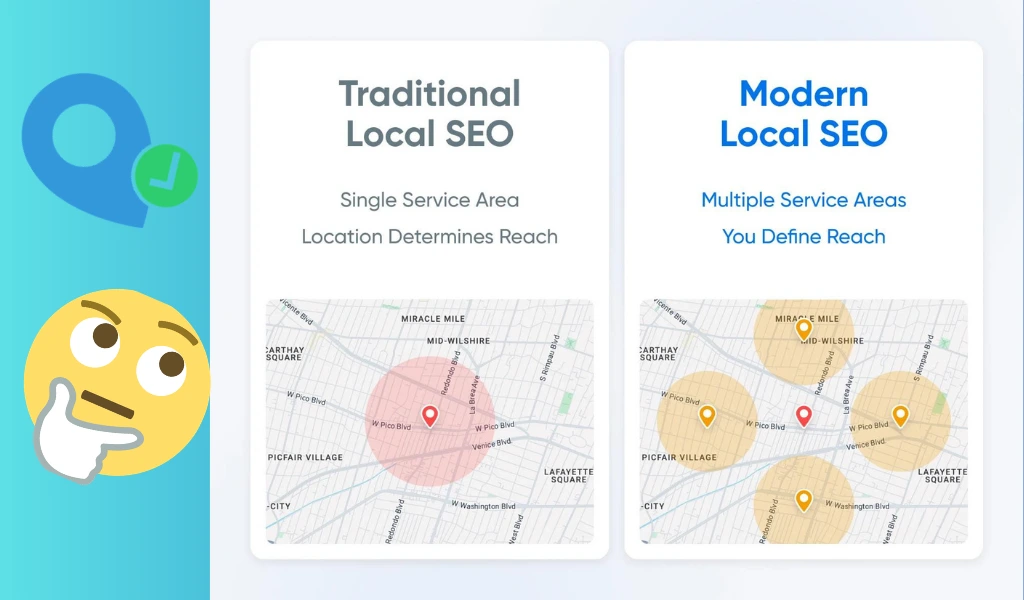 Service area business vs physical address comparison in Google Business Profile
